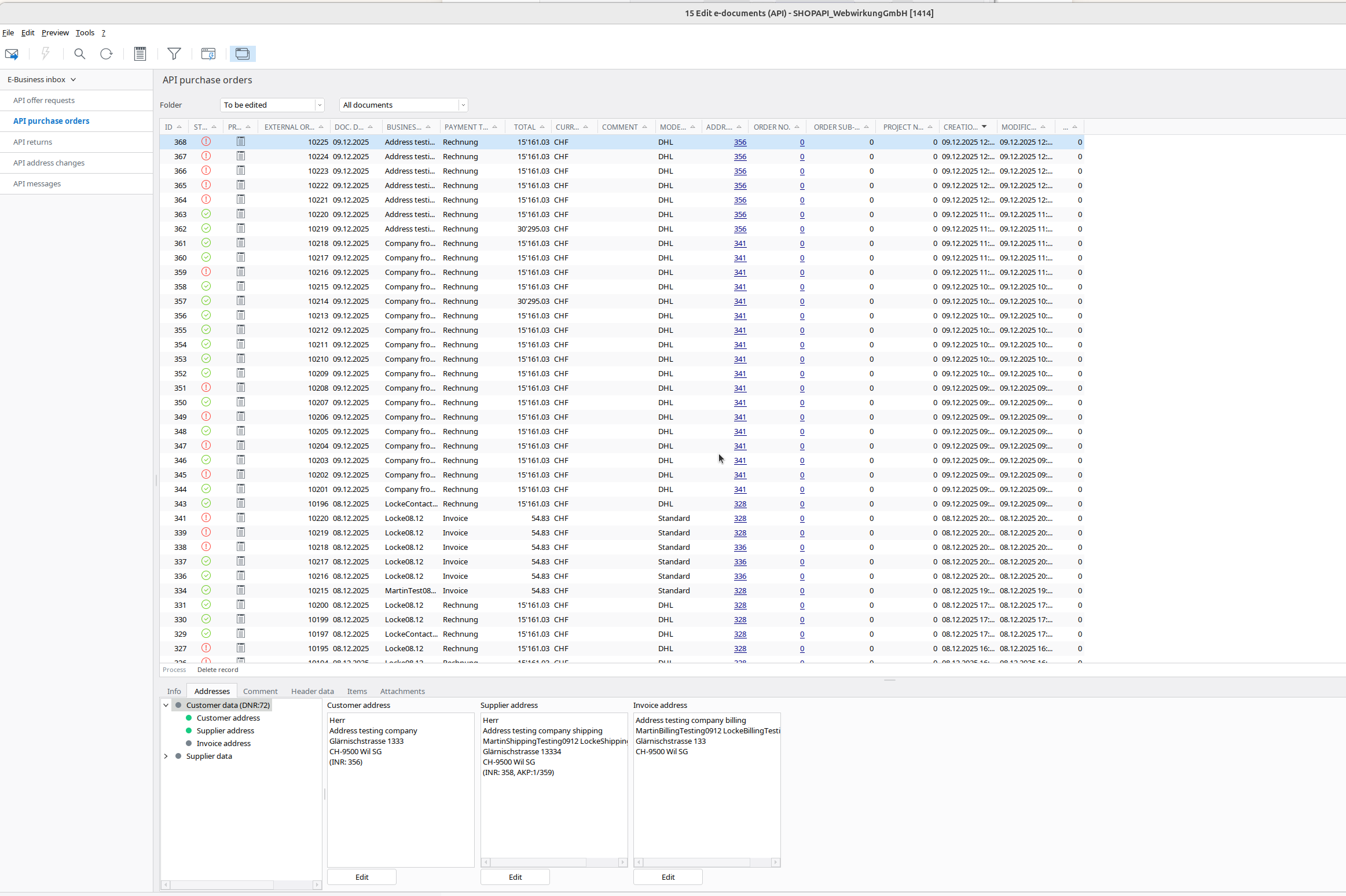 Map Shipping addresses