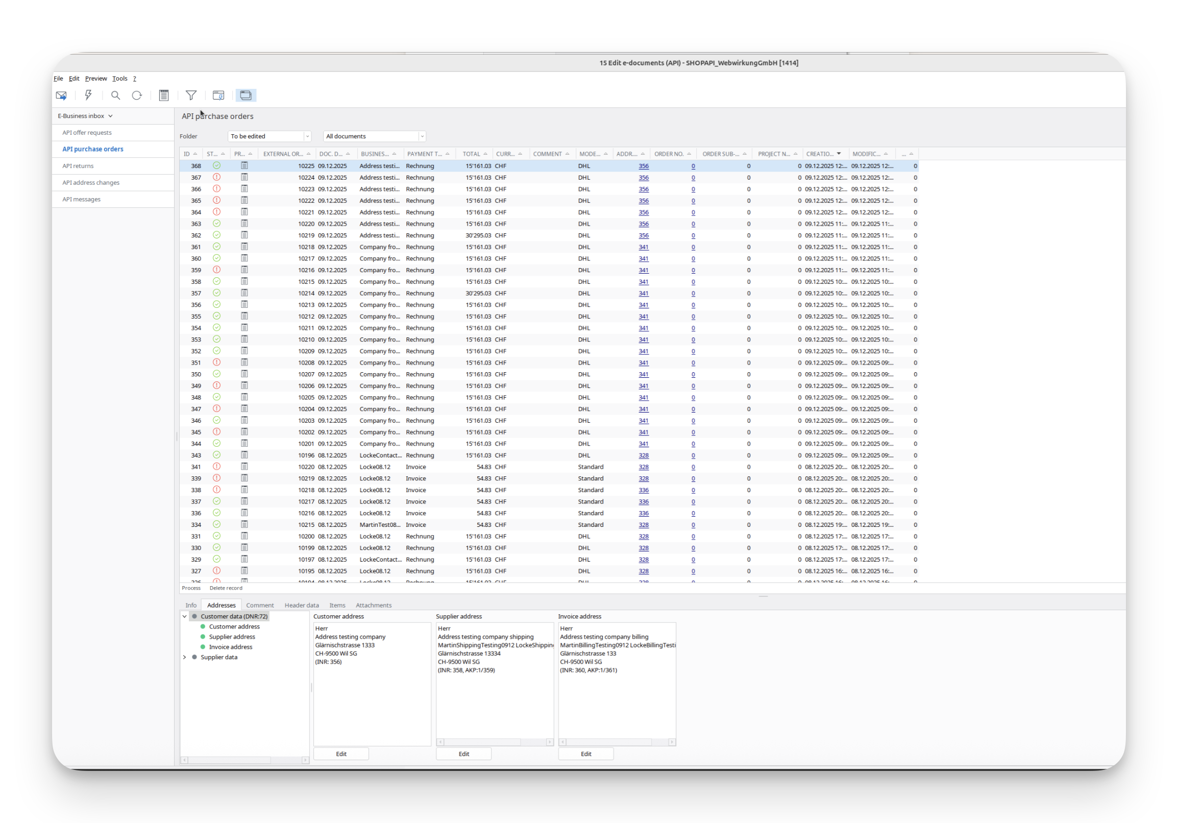 Map Shipping addresses