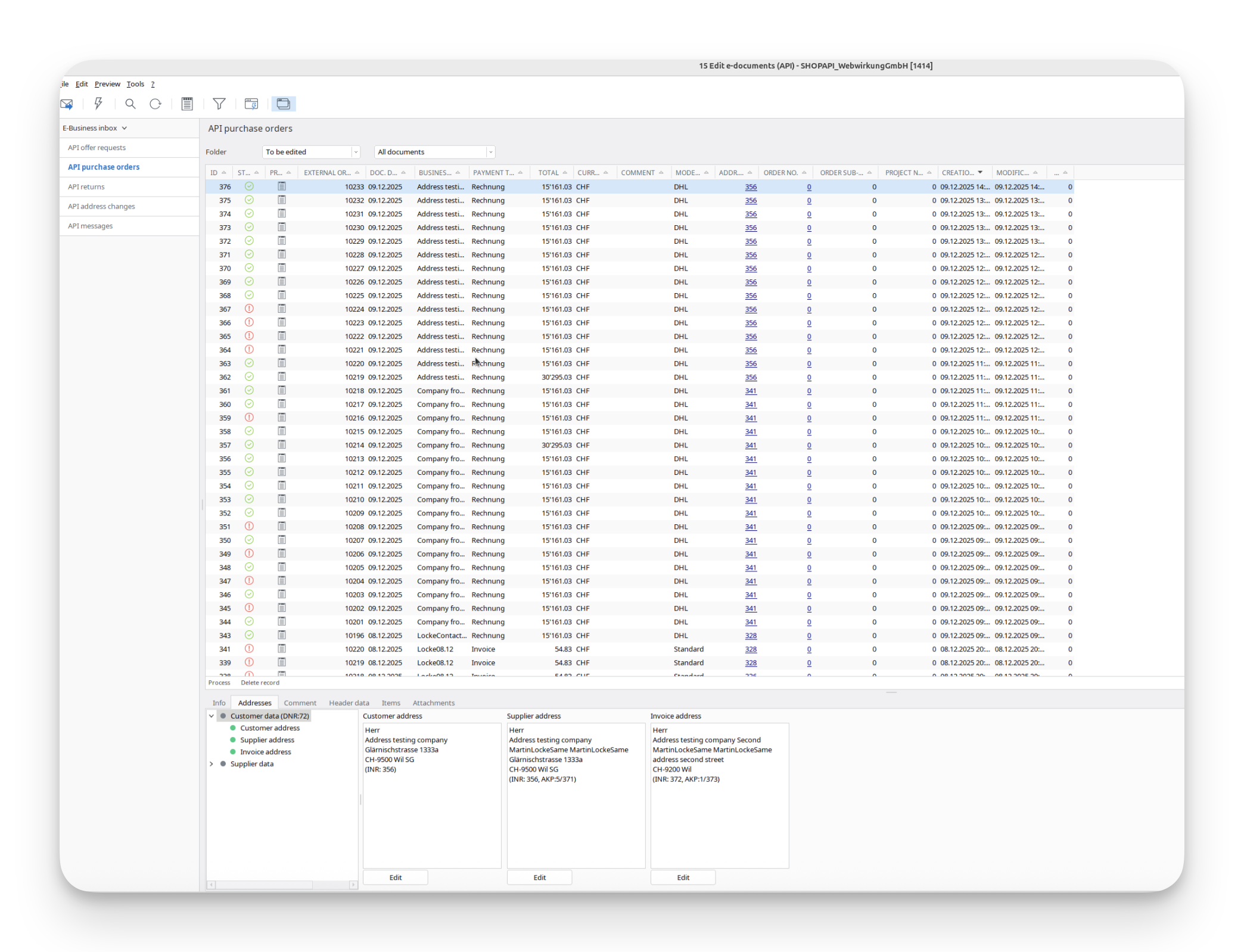 Map Shipping addresses