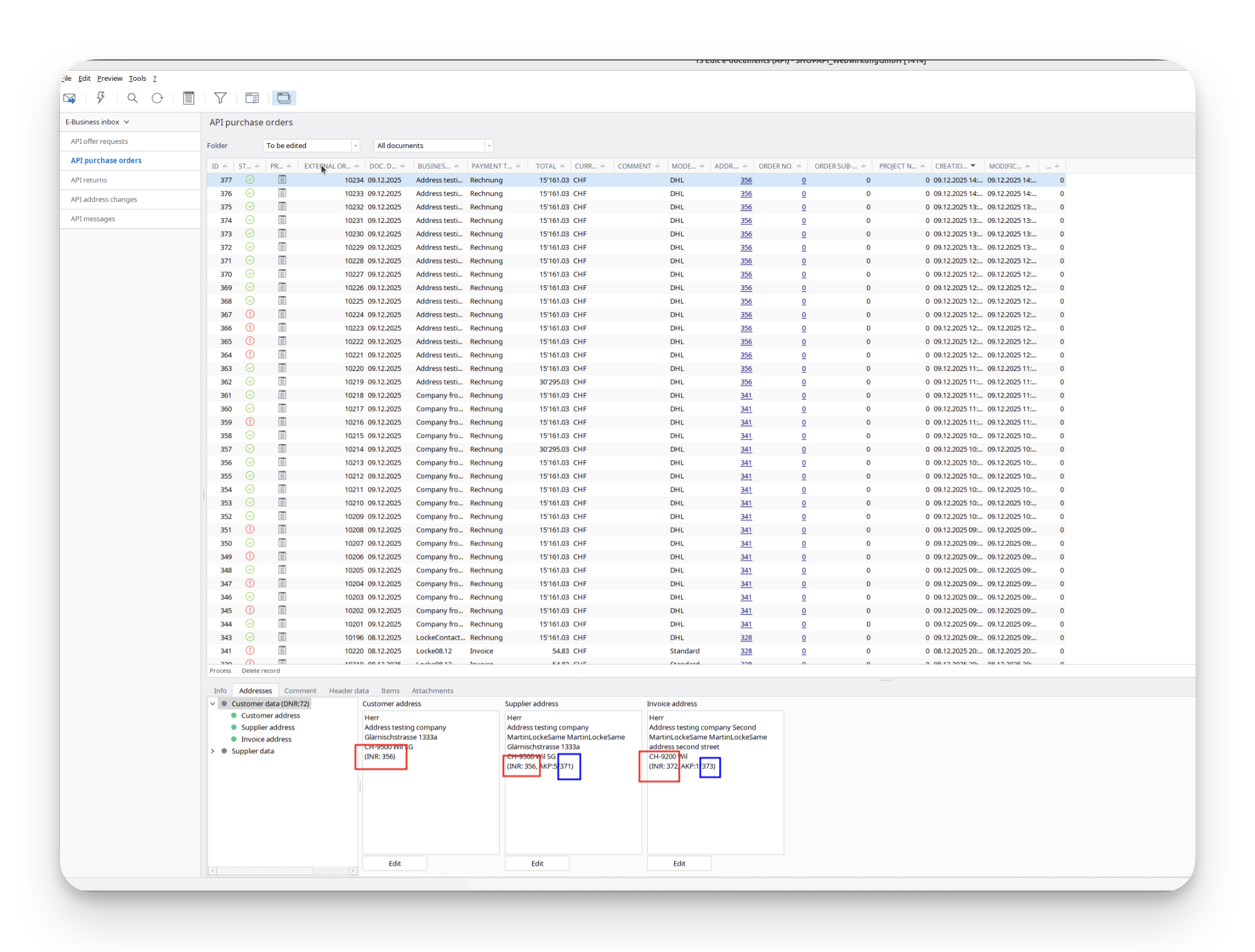 Map Shipping addresses