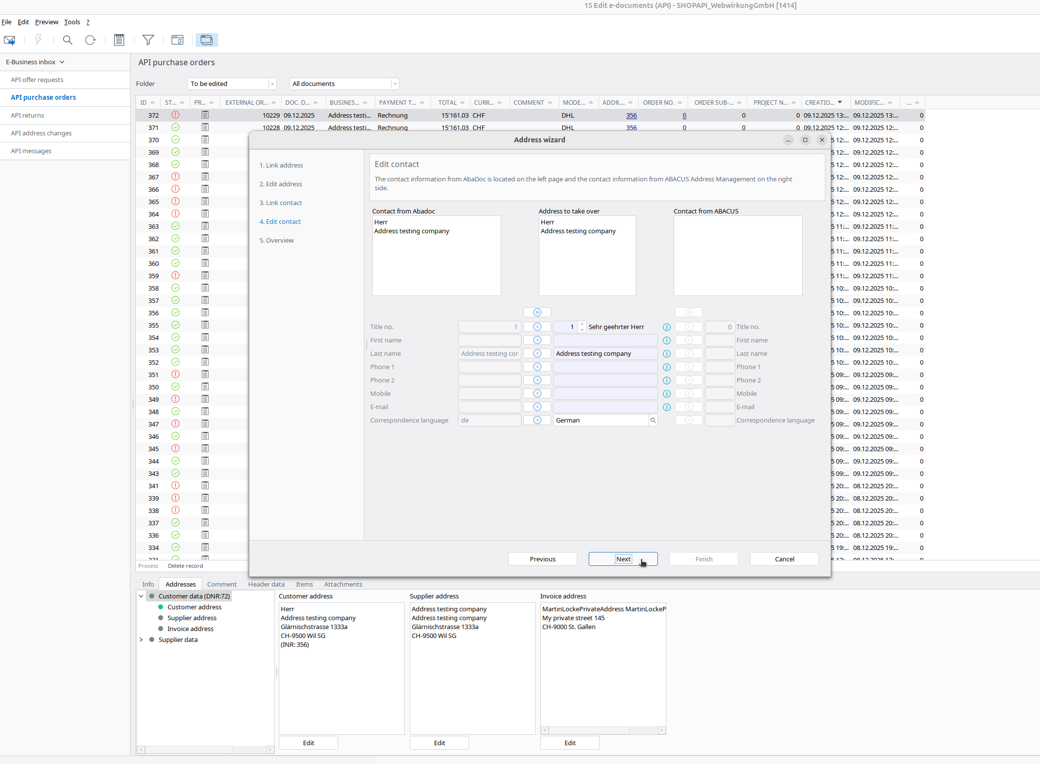 Map Shipping addresses